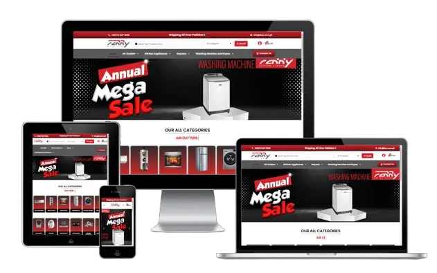Electronics website development